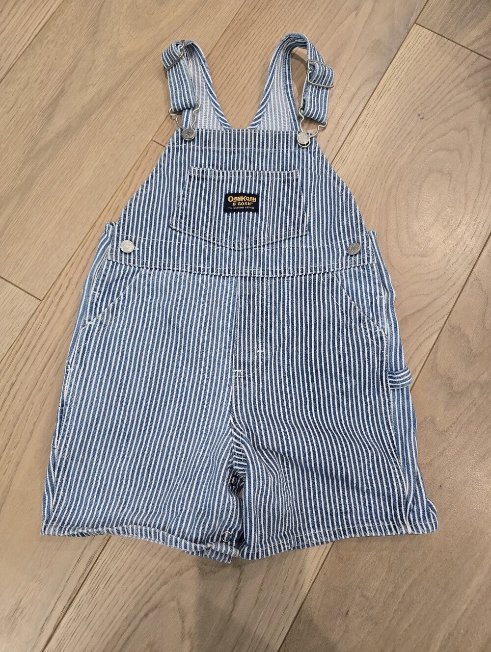 GUC OshKosh B'gosh Blue and White Striped Shortalls